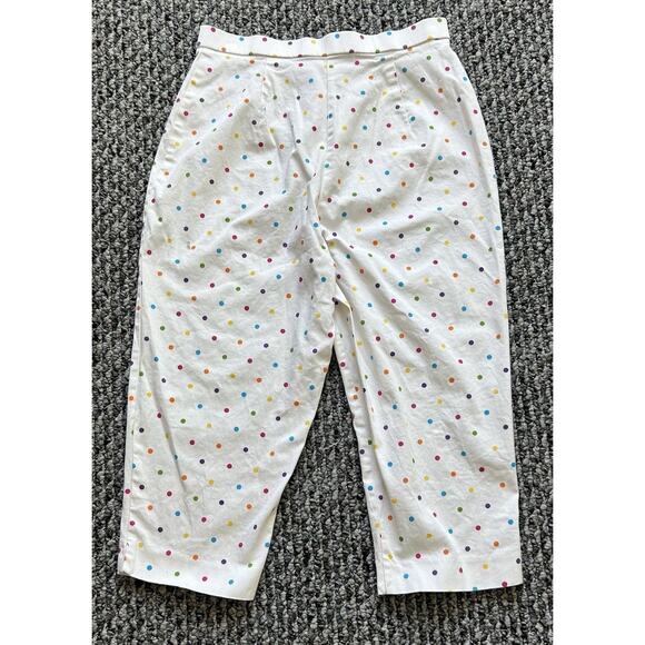 Cropped Pants Women 12 Polka Dots Briggs Pedal Pusher Stretch Beach Resort Coast - Picture 7 of 7